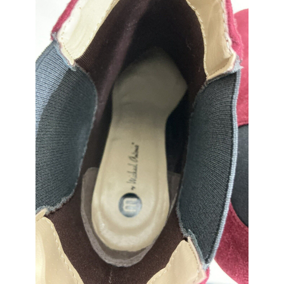 Womans M By Michael Antonio Maroon Pull On Platform Ankle Boots 8.5 - Picture 6 of 8
